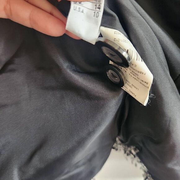 Simorra Barcelona Jacket Blazer Womens 10 Wool Fringe Button Front Career Work L - Picture 6 of 8